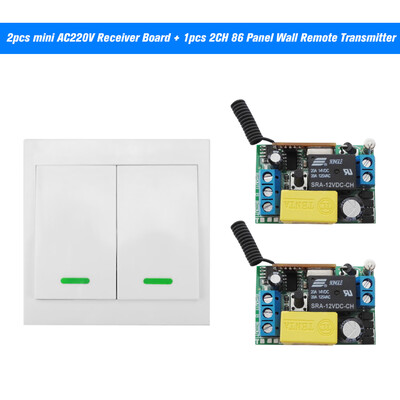 2PCS Wireless Remote Control Switch AC 220V Receiver 433MHz Push Button 2 Gang Wall Light Switch Panel Remote Transmitter with Sti
2PCS Wireless Remote Control Switch AC 220V Receiver 433MHz Push Button 2 Gang Wall Light Switch Panel Remote Transmitter with Sti
