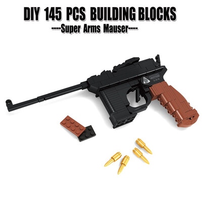 ABS Plastic DIY 145 PCS Building Blocks Super Arms Mauser Gun Toy Weapon Brick Toys Compatible With Lego For Kids And children
ABS Plastic DIY 145 PCS Building Blocks Super Arms Mauser Gun Toy Weapon Brick Toys Compatible With Lego For Kids And children