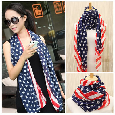 Fashion Women Men Children Chiffon Scarf American Flag Stars Stripes Long Shawl Wrap Pashmina Unisex
Fashion Women Men Children Chiffon Scarf American Flag Stars Stripes Long Shawl Wrap Pashmina Unisex