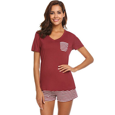 Round Neck Stripe Modal Cartoon Top Shorts Pajama Set 2019 New Woman Short Sleeve Casual Pajama Set Women Two Piece Set
Round Neck Stripe Modal Cartoon Top Shorts Pajama Set 2019 New Woman Short Sleeve Casual Pajama Set Women Two Piece Set