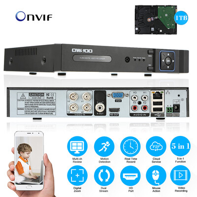 OWSOO XVR 4CH Channel 1080P Hybrid NVR AHD TVI CVI DVR 5-in-1 Digital Video Recorder PTZ H264 P2P Support for AndroidIOS APP Con
OWSOO XVR 4CH Channel 1080P Hybrid NVR AHD TVI CVI DVR 5-in-1 Digital Video Recorder PTZ H264 P2P Support for AndroidIOS APP Con
