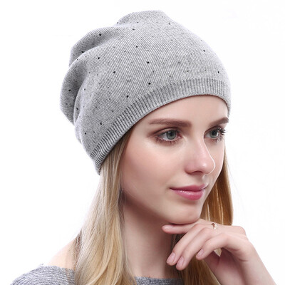 Women Knitted Beanies Hat Rhinestones Ribbed Autumn Winter Baggy Cap Warm Skullies Headwear
Women Knitted Beanies Hat Rhinestones Ribbed Autumn Winter Baggy Cap Warm Skullies Headwear