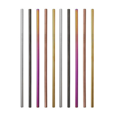 Useful Reusable 304 Stainless Steel Straw Milk Tea Colorful Straws Party Drinking Accessories
Useful Reusable 304 Stainless Steel Straw Milk Tea Colorful Straws Party Drinking Accessories