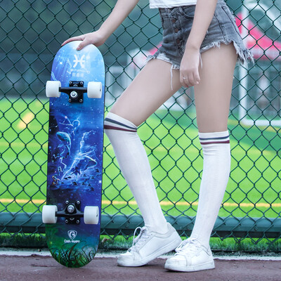 COOL BOARD Skateboard Beginner Teen Adult Brush Street Travel Double Rocker Men&Women Four Wheels Flash Scooter Constellation Pisces - Flash Wheel
COOL BOARD Skateboard Beginner Teen Adult Brush Street Travel Double Rocker Men&Women Four Wheels Flash Scooter Constellation Pisces - Flash Wheel