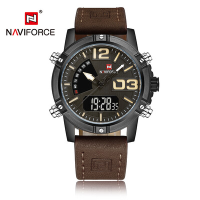 NAVIFORCE New Dual Display Quartz Digital Men Sports Watch Leather Strap Backlight Water-Proof Man Casual Wristwatch Chrono Milita
NAVIFORCE New Dual Display Quartz Digital Men Sports Watch Leather Strap Backlight Water-Proof Man Casual Wristwatch Chrono Milita