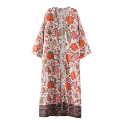 Floral Print Blouse Shirt Long Kimono Women Cardigan Elegant Long Sleeve Summer Loose Beach Cover Up Outerwear Orange
Floral Print Blouse Shirt Long Kimono Women Cardigan Elegant Long Sleeve Summer Loose Beach Cover Up Outerwear Orange