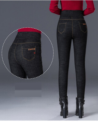 Down trousers women 2018 new thickened slim slim jeans with a high waist&high stretch
Down trousers women 2018 new thickened slim slim jeans with a high waist&high stretch