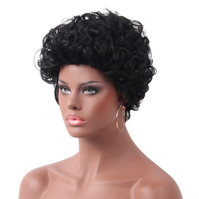 ELEMENT Human HairSynthetic Blend Wigs 6 Inch Short Curly Hair Wigs Glueless Full Cap Wig For Black Women Free Shipping
ELEMENT Human HairSynthetic Blend Wigs 6 Inch Short Curly Hair Wigs Glueless Full Cap Wig For Black Women Free Shipping
