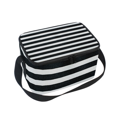 ALAZA Lunch Box Insulated Lunch Bag Large Cooler Tote Bag Black Stripe for Men Women Girls Boys
ALAZA Lunch Box Insulated Lunch Bag Large Cooler Tote Bag Black Stripe for Men Women Girls Boys
