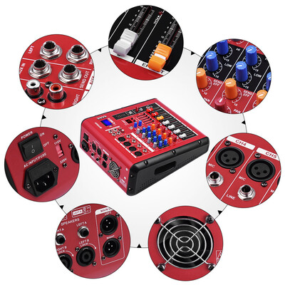 ammoon PMR606 6-Channel Digital Audio Mixer Mixing Console with Power Amplifier Function 48V Phantom Power USB Interface for Recor
ammoon PMR606 6-Channel Digital Audio Mixer Mixing Console with Power Amplifier Function 48V Phantom Power USB Interface for Recor