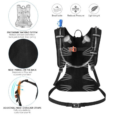 Nylon Bag 3 Liters Cycling Hydration Backpack Lightweight Water-resistant Daypack Bag for Outdoor Riding Hiking Running Camping Bi
Nylon Bag 3 Liters Cycling Hydration Backpack Lightweight Water-resistant Daypack Bag for Outdoor Riding Hiking Running Camping Bi