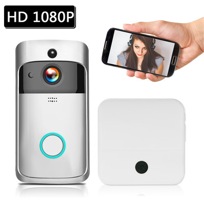 WiFi Smart Wireless Security DoorBell Smart HD 1080P Visual Intercom Recording Video Door Phone Remote Home Monitoring Night Visio
WiFi Smart Wireless Security DoorBell Smart HD 1080P Visual Intercom Recording Video Door Phone Remote Home Monitoring Night Visio