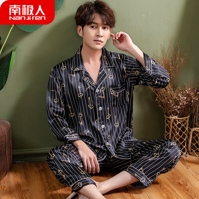 Antarctic pajamas mens long sleeves spring&autumn simulation silk can be worn outside Korean casual young students mens home service suits NAS5X20051JD-2
Antarctic pajamas mens long sleeves spring&autumn simulation silk can be worn outside Korean casual young students mens home service suits NAS5X20051JD-2