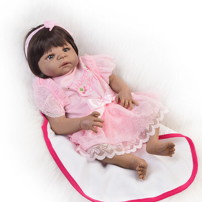 22 Inches Full Silicone Vinyl Girl Reborn Baby Doll Sleeping Lifelike Newborn Babies Wearing Dark Dress Kids Birthday Gift
22 Inches Full Silicone Vinyl Girl Reborn Baby Doll Sleeping Lifelike Newborn Babies Wearing Dark Dress Kids Birthday Gift