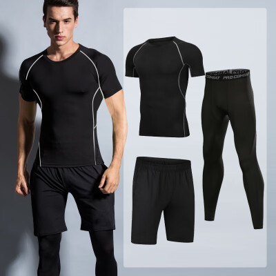 Hui Ang sports suit mens fitness clothing yoga clothing tights quick-drying running training basketball clothing elastic compression clothing mens fitness clothing gray line black three-piece code
Hui Ang sports suit mens fitness clothing yoga clothing tights quick-drying running training basketball clothing elastic compression clothing mens fitness clothing gray line black three-piece code