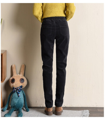 Winter 2018 corduroy corduroy ladies trousers show slimness&corduroy warm weather large-size elastic high-waisted slacks
Winter 2018 corduroy corduroy ladies trousers show slimness&corduroy warm weather large-size elastic high-waisted slacks