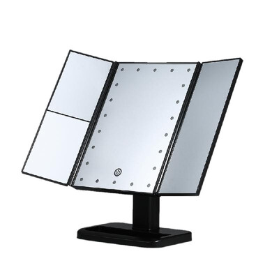 USBBattery Operated Tri-Folded LED Vanity Table Makeup Mirror with 21 LED Lights Touch Dimmable 2X 3X Magnification 180° Swivel M
USBBattery Operated Tri-Folded LED Vanity Table Makeup Mirror with 21 LED Lights Touch Dimmable 2X 3X Magnification 180° Swivel M
