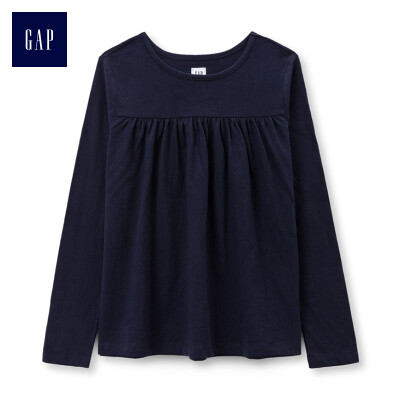GAP flagship store girls pleated over shoulder long sleeve round neck T-shirt 398677 navy blue
GAP flagship store girls pleated over shoulder long sleeve round neck T-shirt 398677 navy blue