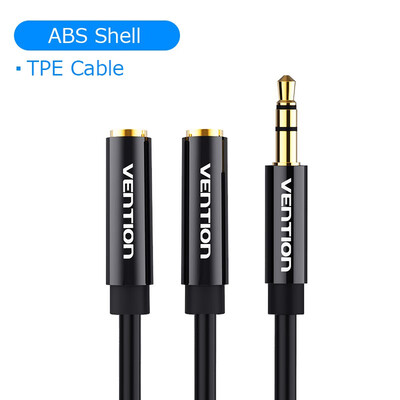 Vention 35mm Audio Splitter Headphone Splitter Cable 35mm Male to 2 Female Jack Adapter Aux Cable for iPhone MP3 Player
Vention 35mm Audio Splitter Headphone Splitter Cable 35mm Male to 2 Female Jack Adapter Aux Cable for iPhone MP3 Player