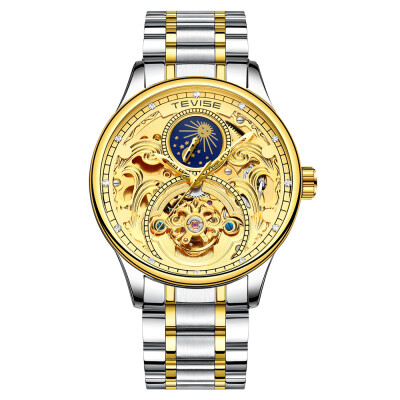 TEVISE T820A Business Men Automatic Mechanical Watch Moon Phase Time Display Fashion Casual Stainless Steel Strap 3ATM Waterproof
TEVISE T820A Business Men Automatic Mechanical Watch Moon Phase Time Display Fashion Casual Stainless Steel Strap 3ATM Waterproof