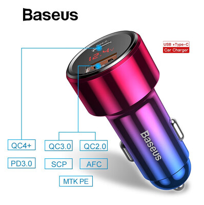 Baseus Quick Charge 40 30 Car Charger For Xiaomi Mi 9 Redmi Note 7 Pro 45W PD Fast Phone Charger in car AFC SCP For Huawei P30
Baseus Quick Charge 40 30 Car Charger For Xiaomi Mi 9 Redmi Note 7 Pro 45W PD Fast Phone Charger in car AFC SCP For Huawei P30