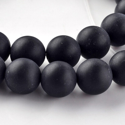 Dyed Frosted Natural Black Agate Round Beads Strands 8mm Hole 1mm about 49pcsstrand 155
Dyed Frosted Natural Black Agate Round Beads Strands 8mm Hole 1mm about 49pcsstrand 155