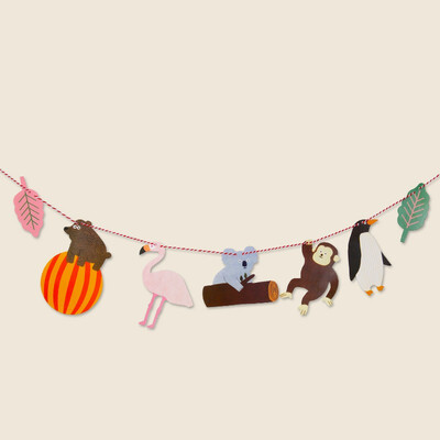 FUNNYBUNNY Party decoration paper bunting tropical rainforest small animal party banner pennant
FUNNYBUNNY Party decoration paper bunting tropical rainforest small animal party banner pennant