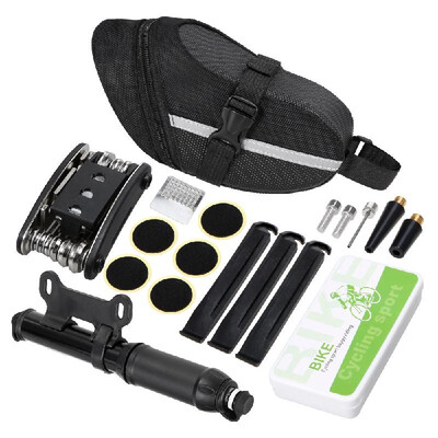 Bike Repair Kit Bike Tire Lever 120PSI Manual Pump 16-IN-1 Multi-functional Tool Bike Tire Rasp Patch Needle Bike Tire Repair Tool
Bike Repair Kit Bike Tire Lever 120PSI Manual Pump 16-IN-1 Multi-functional Tool Bike Tire Rasp Patch Needle Bike Tire Repair Tool