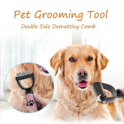 Pet Grooming Tool Double Side Dematting Comb Remove Undercoat Mats Tangles Shedding Brushes for Dogs&Cats Pets
Pet Grooming Tool Double Side Dematting Comb Remove Undercoat Mats Tangles Shedding Brushes for Dogs&Cats Pets