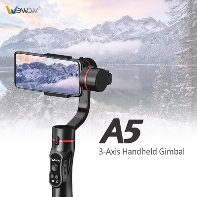 Wewow A5 3-Axis Handheld Gimbal Mobile Phone Video Stabilizer Support Face Tracking Gestures Vertical Shooting for 455 Inch Smar
Wewow A5 3-Axis Handheld Gimbal Mobile Phone Video Stabilizer Support Face Tracking Gestures Vertical Shooting for 455 Inch Smar