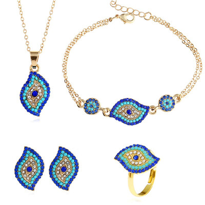 Devil Eye Personality Circular Female Necklace Earrings Ring Bracelet Jewelry Set For Women
Devil Eye Personality Circular Female Necklace Earrings Ring Bracelet Jewelry Set For Women