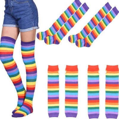 New Women Socks Thigh High Striped Slim Leg Stockings Rainbow Arm Hand Mitten Gloves
New Women Socks Thigh High Striped Slim Leg Stockings Rainbow Arm Hand Mitten Gloves