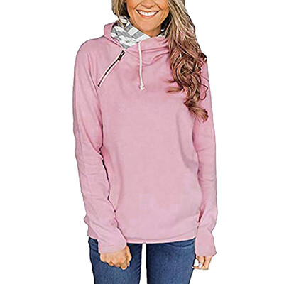 Starmoon Women Oblique Zipper Drawstring Pure Color Hooded Caps Sweatshirt Pullover Tops
Starmoon Women Oblique Zipper Drawstring Pure Color Hooded Caps Sweatshirt Pullover Tops
