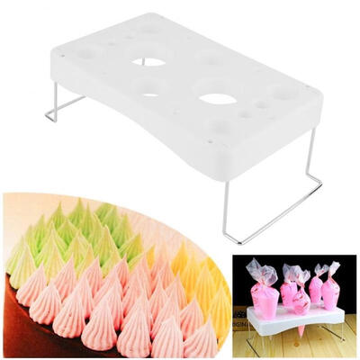Greensen White Cream Piping Bag Holder Stand Shelf Display Rack Cake Baking Tool Accessory
Greensen White Cream Piping Bag Holder Stand Shelf Display Rack Cake Baking Tool Accessory