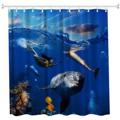 The Mermaid&the Whale Polyester Shower Curtain Bathroom Curtain High Definition 3D Printing Water-Proof
The Mermaid&the Whale Polyester Shower Curtain Bathroom Curtain High Definition 3D Printing Water-Proof