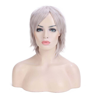 Halloween Unisex Anime Fashion Short Wig Cosplay Party Straight Hair Cosplay Full Wigs silvery gray
Halloween Unisex Anime Fashion Short Wig Cosplay Party Straight Hair Cosplay Full Wigs silvery gray