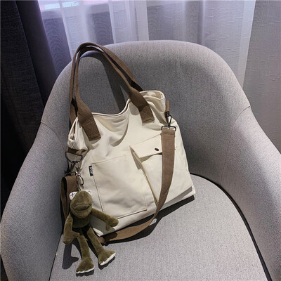 Qiao Bani 2019 new Korean ulzzang contrast color canvas shopping bag large volume single shoulder diagonal female bag
Qiao Bani 2019 new Korean ulzzang contrast color canvas shopping bag large volume single shoulder diagonal female bag
