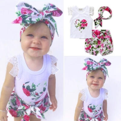 Toddler Kids Clothes Newborn Baby Girls Floral Lace Vest Tank Tops Bottom Shorts Pantsheadbands Outfit 3Pcsset
Toddler Kids Clothes Newborn Baby Girls Floral Lace Vest Tank Tops Bottom Shorts Pantsheadbands Outfit 3Pcsset