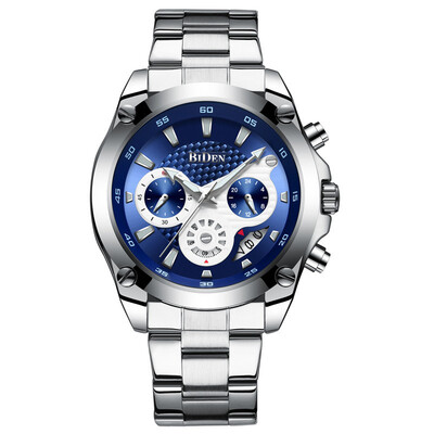 Biden Mens Watch Three Eyes Calendar Steel Belt Waterproof High-grade Large Dial Multi-function Quartz Watch
Biden Mens Watch Three Eyes Calendar Steel Belt Waterproof High-grade Large Dial Multi-function Quartz Watch