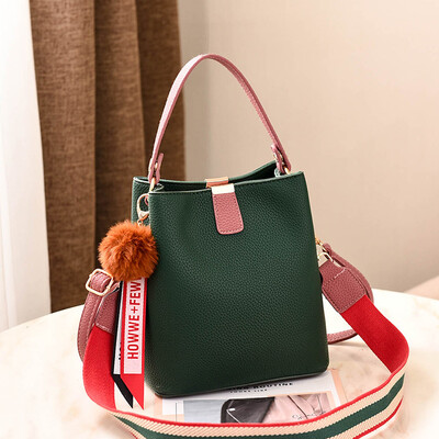 Womens bag simple solid color bucket bag large capacity contrast color fashion handbag shoulder diagonal bag female
Womens bag simple solid color bucket bag large capacity contrast color fashion handbag shoulder diagonal bag female