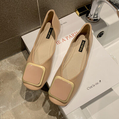 Flat-bottomed Square Head Single Shoes Women Summer Korean Edition Shallow-mouthed Square Button Bean Shoes with Soft-soled Mom Sh
Flat-bottomed Square Head Single Shoes Women Summer Korean Edition Shallow-mouthed Square Button Bean Shoes with Soft-soled Mom Sh