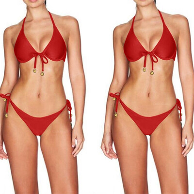 Roseonmyhand Women Sexy Solid Push-Up Padded Bra Beach Halter Bikini Set Bandage Swimwear
Roseonmyhand Women Sexy Solid Push-Up Padded Bra Beach Halter Bikini Set Bandage Swimwear