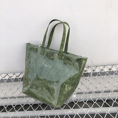 New Transparent Women Handbag 2019 Jelly Top handle Totes Casual Large clear Crossbody Bag Female Kraft Paper Bag Fashion Summer
New Transparent Women Handbag 2019 Jelly Top handle Totes Casual Large clear Crossbody Bag Female Kraft Paper Bag Fashion Summer