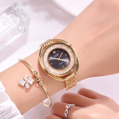 Watch female water diamond English watch female large dial steel belt trend waterproof ladies watch
Watch female water diamond English watch female large dial steel belt trend waterproof ladies watch