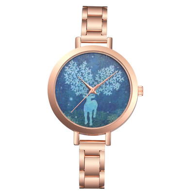 Creative Women Watches Elk Pattern Dial Ladies Casual Quartz Wristwatch Rose Gold Alloy Strap Clock Montre Femme
Creative Women Watches Elk Pattern Dial Ladies Casual Quartz Wristwatch Rose Gold Alloy Strap Clock Montre Femme