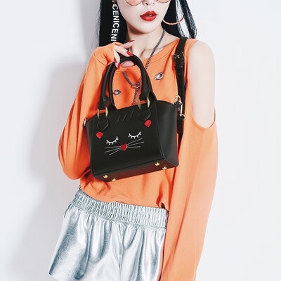 Fashion Women Girl Black Shoulder Bag Leather Strap Bag Cat Satchel Bag Cute Handbag
Fashion Women Girl Black Shoulder Bag Leather Strap Bag Cat Satchel Bag Cute Handbag