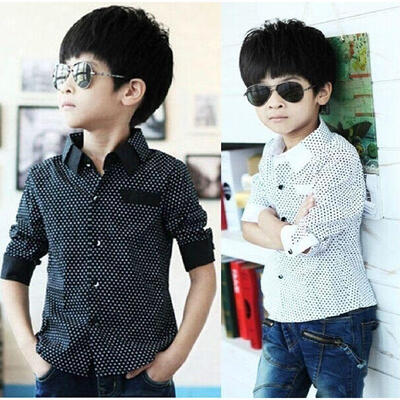 Fashion Kids Cute Cool Boys Formal Shirt Plain Long Sleeved Polka Dot Lapel Party Shirt
Fashion Kids Cute Cool Boys Formal Shirt Plain Long Sleeved Polka Dot Lapel Party Shirt