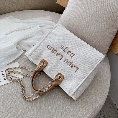 2019 new fashion hand-held canvas bag Korean version 100 lap texture large capacity single shoulder bag chain Tate bag
2019 new fashion hand-held canvas bag Korean version 100 lap texture large capacity single shoulder bag chain Tate bag