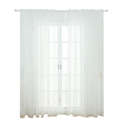 Sheer Curtains Little Star Print Window Screen Curtains for Living Room Dining Room office Hotel 1 Panel 40"x106"