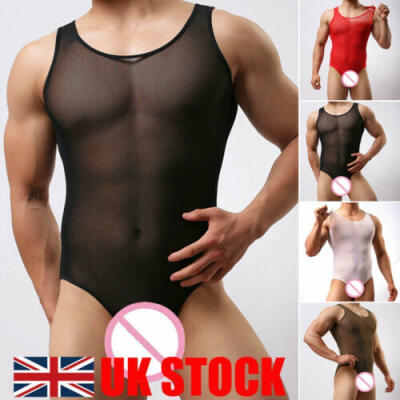 UK Men Sleeveless Bodysuit Leotard Thong Mesh Sheer Bodywear Underwear Jumpsuits
UK Men Sleeveless Bodysuit Leotard Thong Mesh Sheer Bodywear Underwear Jumpsuits